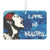 ライフは美しいポジティブ引用文 カーエアーフレッシュナー (裏面)