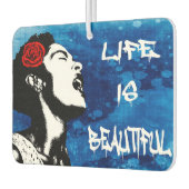 ライフは美しいポジティブ引用文 カーエアーフレッシュナー (左)