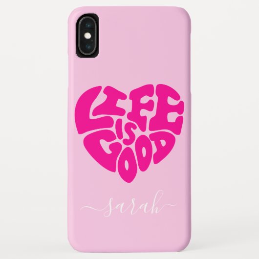 ライフは良いハート名前をカスタムするケースiPhoneケース Case-Mate iPhoneケース (裏面)