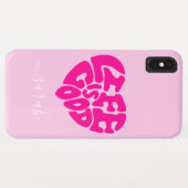 ライフは良いハート名前をカスタムするケースiPhoneケース Case-Mate iPhoneケース (裏面(横))