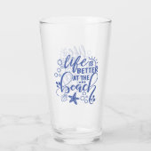ライフは良いビーチビーチハウス海コンド タンブラーグラス (裏面)