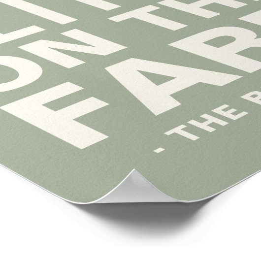 ライフは農場のプリントで良いパーソナライズされた ポスター (角)