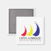 ライフは風™_絵を描 – 風_南ビーチ磁石 マグネット (正面/裏面)