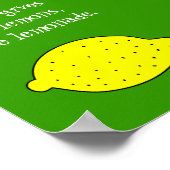 ライフもし与えはレモネードのポスター ポスター (角)