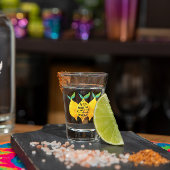 ライフもし与えユーレモンレモおもしろいンウォーター色 ショットグラス