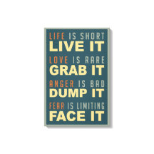 ライフやる気を起こさせるアドバイスキャンバス印刷