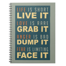 ライフやる気を起こさせるアドバイスノート ノートブック