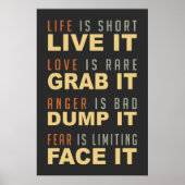 ライフやる気を起こさせるアドバイスポスター ポスター (正面)