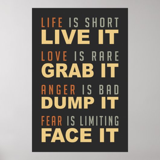 ライフやる気を起こさせるアドバイスポスター ポスター (正面)