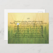 ライフやる気を起こさせるハガキ勇気付けられる。 ポストカード (正面/裏面)