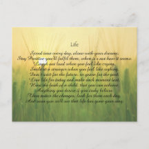 ライフやる気を起こさせるハガキ勇気付けられる。