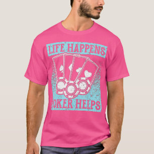 ライフアクイ救済ントランプのポーカーカードゲーム賭博チップ Tシャツ