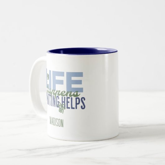 ライフアクイ編み物救済編み物 ツートーンマグカップ (正面左)