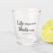 ライフアクシデント救済パーソナライズされたショット ショットグラス (正面)