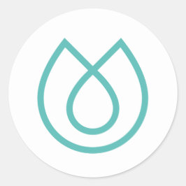 ライフアクティブ化ブランドホワイトクラシックラウンドステッカー ラウンドシール