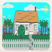 ライフアットザビーチ スクエアペーパーコースター (正面)