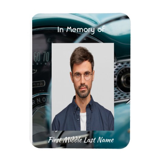 ライフアンティーク車自動車お祝い マグネット (縦)