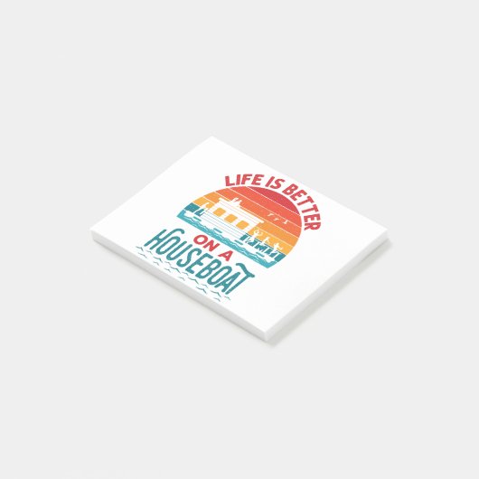 ライフイズオブアハウスボートハウスボートボーティング ポストイット (アングル)