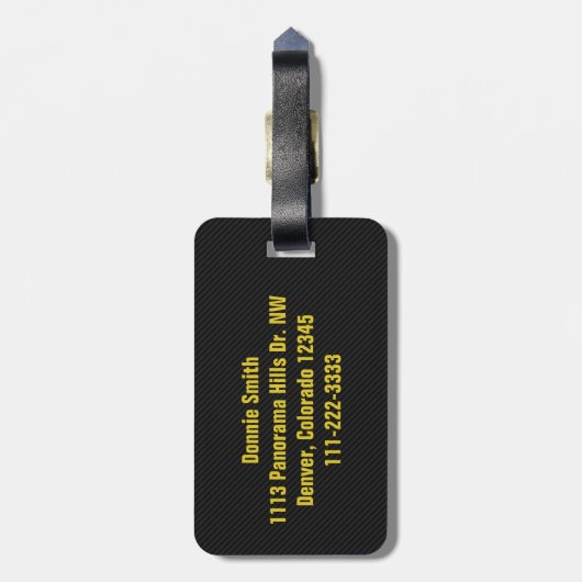 ライフイズゴルフカートパーソナライズされたバッグラベル ラゲッジタグ (裏面縦)