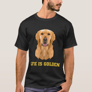 ライフイズゴールデンリトリーバー愛犬家 Tシャツ