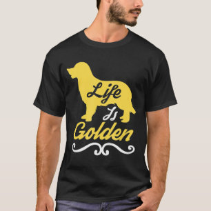 ライフイズゴールデンレトリバーラブラドール犬のオーナー Tシャツ