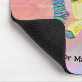 ライフイズショートソックスことわざ引用文ピンク水彩 マウスパッド (コーナー)