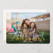 ライフイズスウィートラシャナトヴァフォト文字タイポグラフィ シーズンカード (正面/裏面)