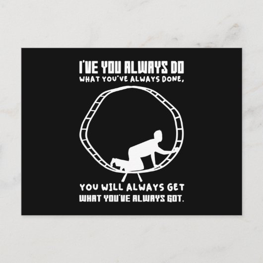 ライフウィズダムハムスターホイールエスケープ起業家 ポストカード (正面)