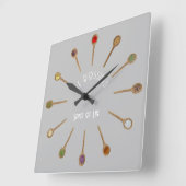 ライフウォール時計のスパイス, 27.3 cm平方アクリル スクエア壁時計 (傾斜)