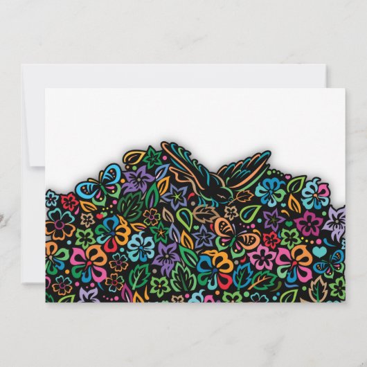 ライフエレガントデザインテンプレートの色 サンキューカード (裏面)