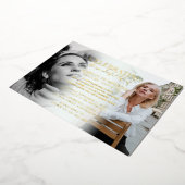 ライフエレガントフォト金ゴールドお祝い 箔招待状 (回転した状態)