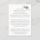 ライフエレガント祈りの言葉カードのお祝い 名刺 (裏面)