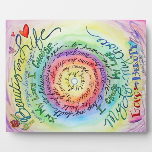 ライフエンジェルアート絵画のギフトプラークの美しい フォトプラーク (正面)