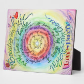 ライフエンジェルアート絵画のギフトプラークの美しい フォトプラーク (側面)