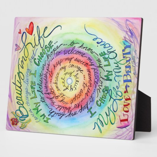 ライフエンジェルアート絵画のギフトプラークの美しい フォトプラーク (側面)