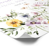 ライフオブバターフライパープルフローラブライダルシャワー ポスター (角)