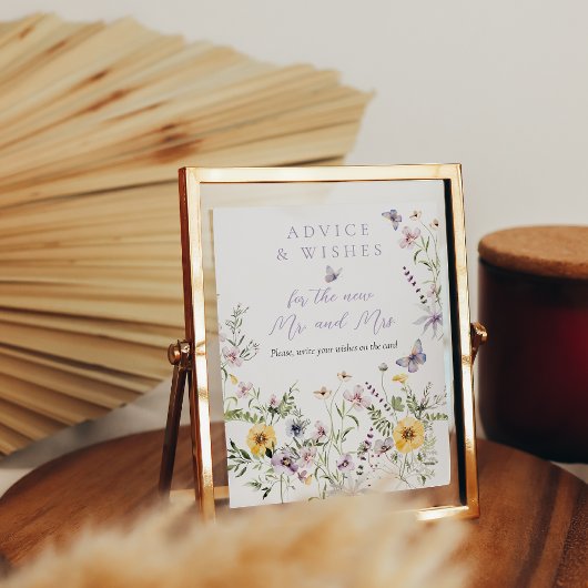 ライフオブバターフライパープルフローラブライダルシャワー ポスター