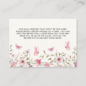 ライフオブ蝶ブライダルシャワーレシピ エンクロージャーカード (正面)