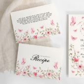 ライフオブ蝶ブライダルシャワーレシピ エンクロージャーカード