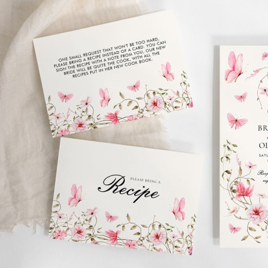 ライフオブ蝶ブライダルシャワーレシピ エンクロージャーカード