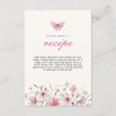ライフオブ蝶ブライダルシャワーレシピ エンクロージャーカード (正面)
