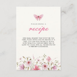 ライフオブ蝶ブライダルシャワーレシピ エンクロージャーカード