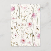 ライフオブ蝶ブライダルシャワーレシピ エンクロージャーカード (裏面)