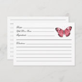 ライフオブ蝶ブライダルシャワーレシピ エンクロージャーカード (正面/裏面)