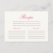 ライフオブ蝶レシピブライダルシャワー エンクロージャーカード (正面)