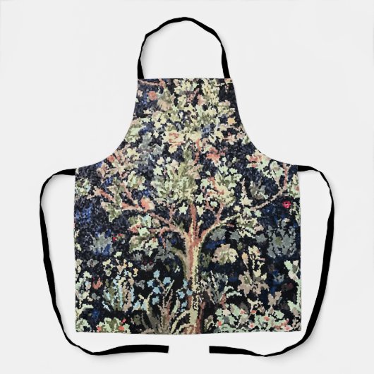 ライフオールオーバープリントエプロンのウィリアム・モリスの木 エプロン (正面)