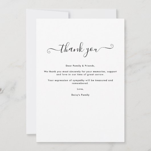 ライフカスタムサンキューカードの写真お祝い サンキューカード (裏面)