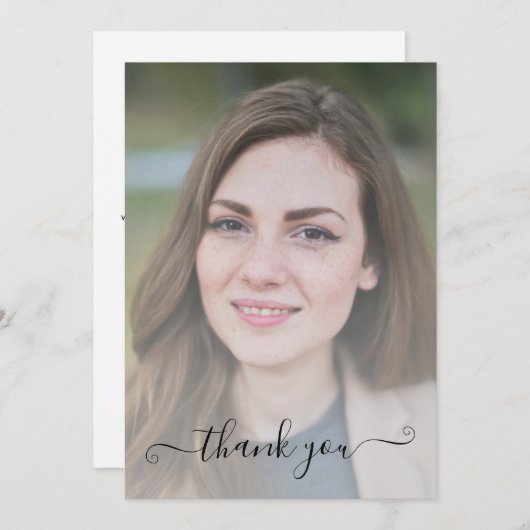 ライフカスタムサンキューカードの写真お祝い サンキューカード (正面/裏面)