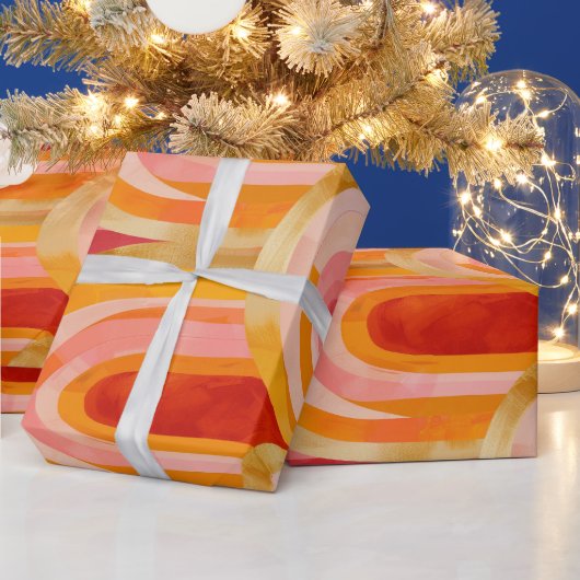 ライフカラフルスお洒落クリスマスアーチ形状 ラッピングペーパー (クリスマス)