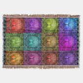 ライフカラフルパッチワークキルトのツリー スローブランケット (正面)